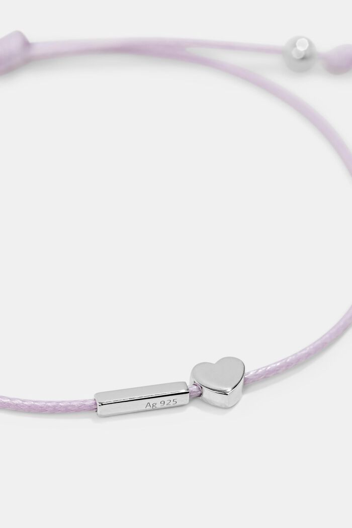 Bracelet with a heart pendant, sterling silver, SILVER, detail image number 1