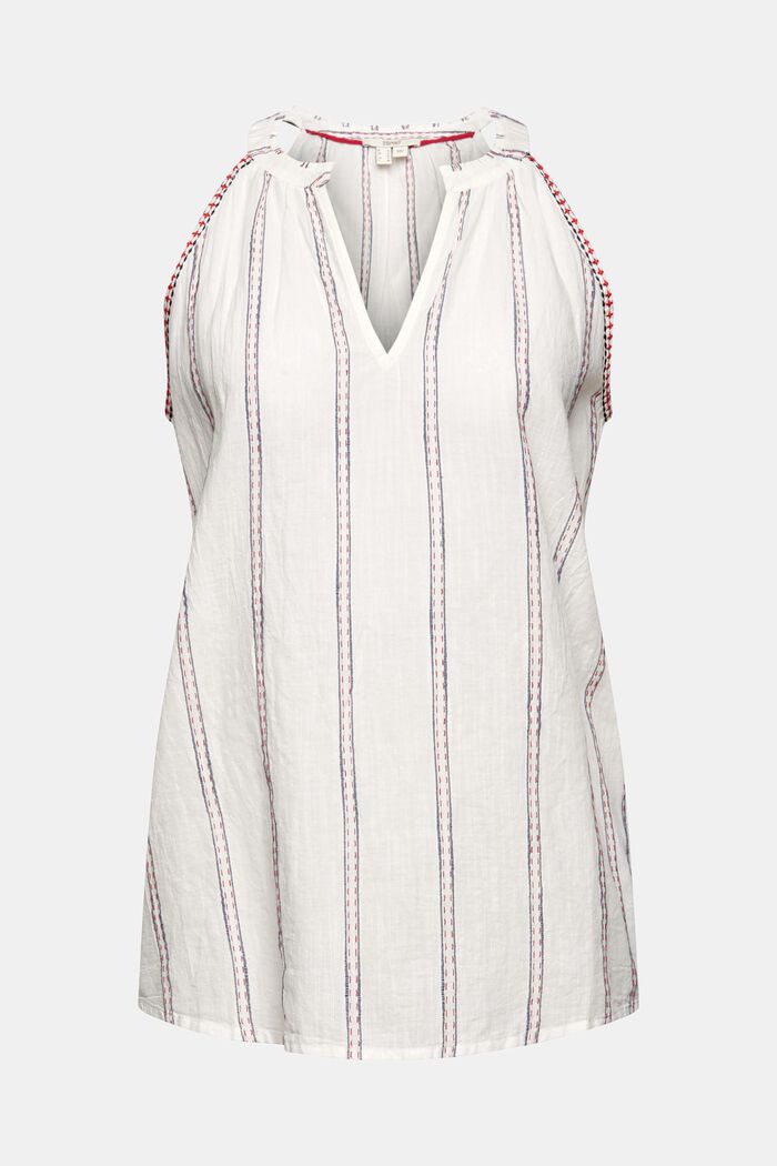 Top with appliquéd stripes, OFF WHITE, detail image number 8