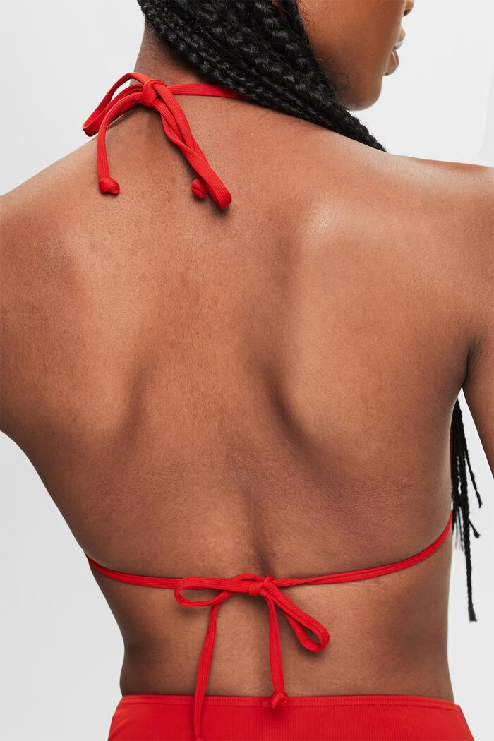 Padded Triangle Bikini Top, DARK RED, detail image number 1