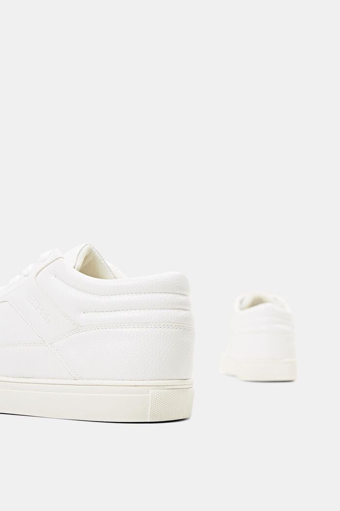 Faux leather trainers, WHITE, detail image number 5