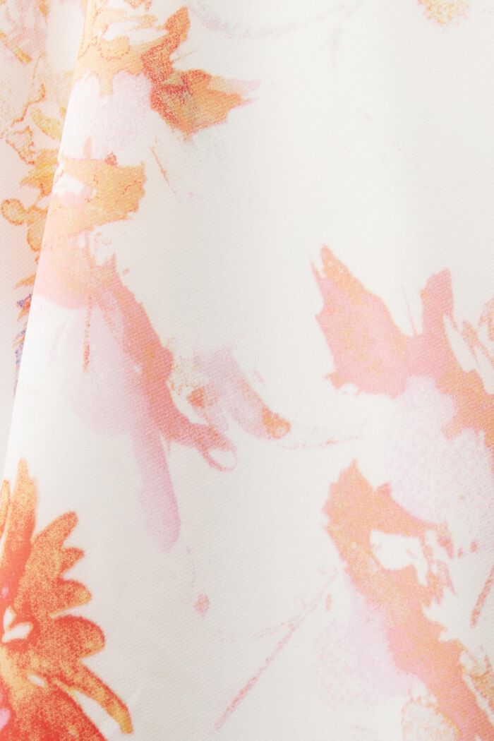 Printed Chiffon Midi Dress, OFF WHITE, detail image number 5