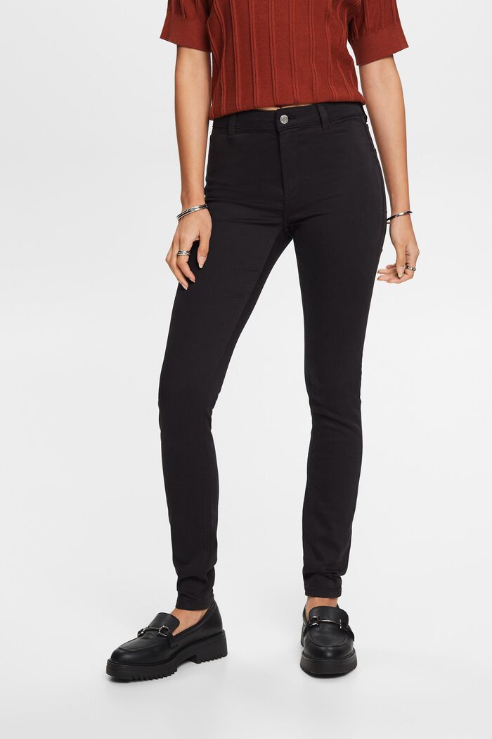 Mid-Rise Skinny Jeans, BLACK, detail image number 0