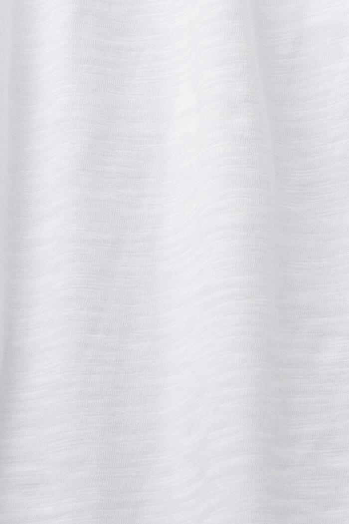 Flared t-shirt, 100% cotton, WHITE, detail image number 5