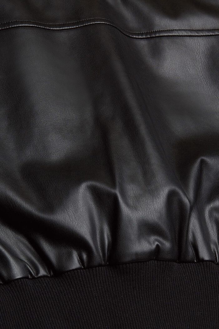Faux leather jacket, BLACK, detail image number 4