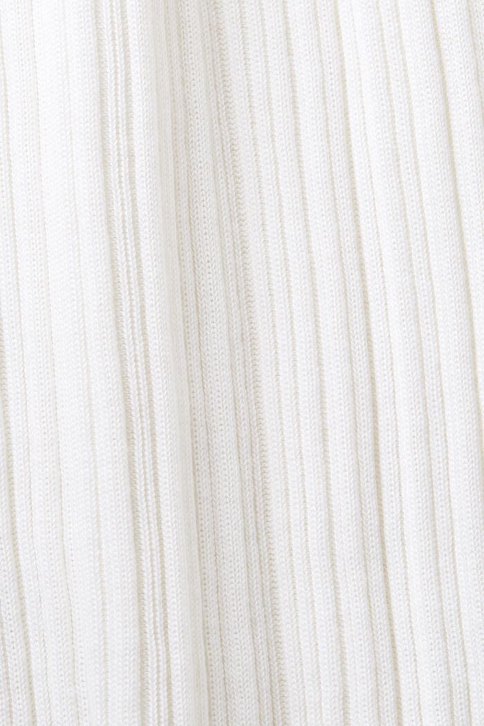 Ribbed Sleeveless Sweater, WHITE, detail image number 5