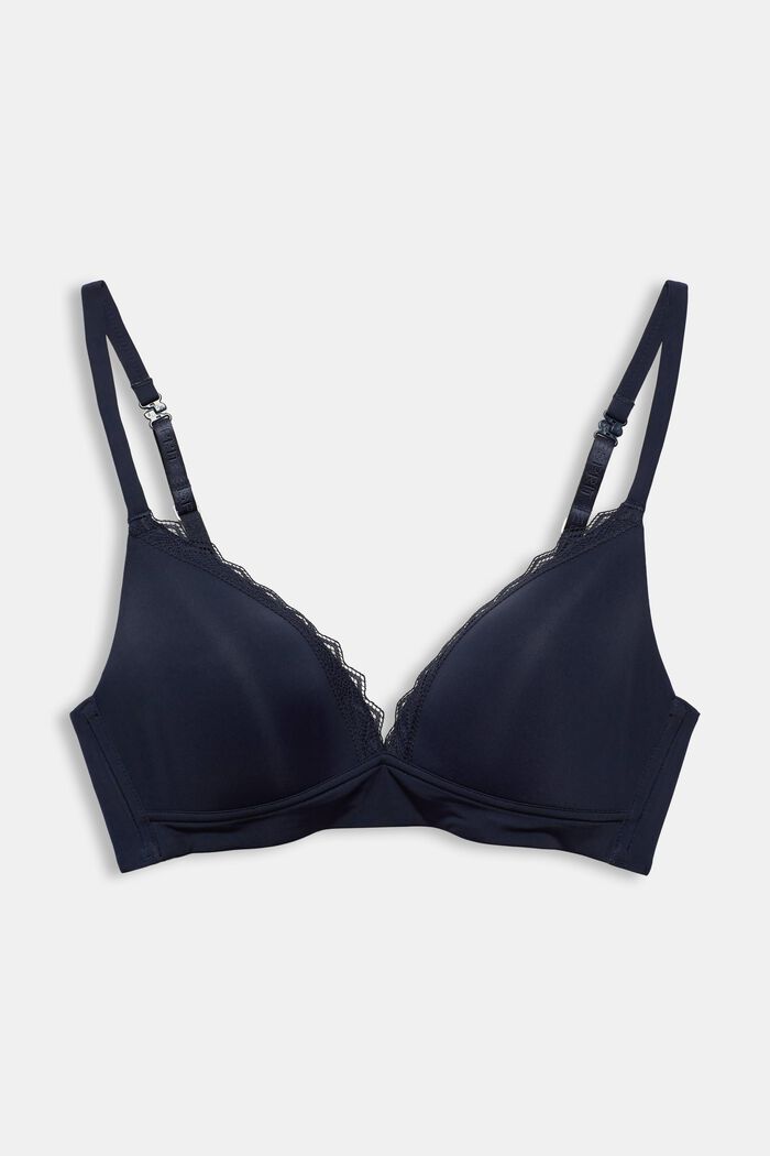 Padded, non-wired soft bra, NAVY, detail image number 0