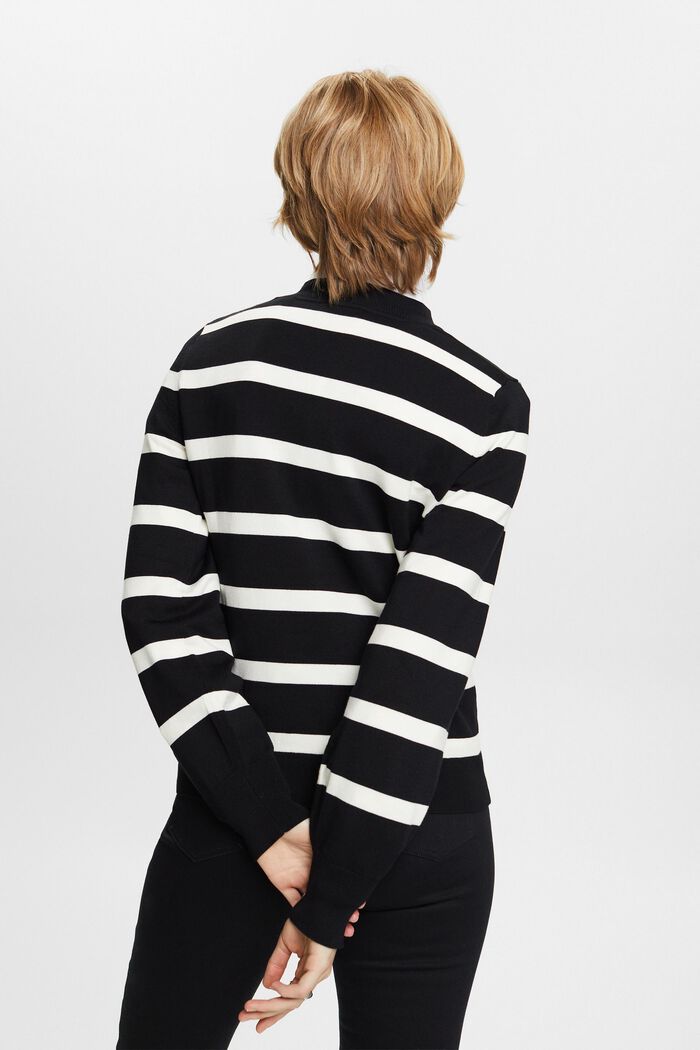 Striped Crewneck Sweater, NEW BLACK, detail image number 3