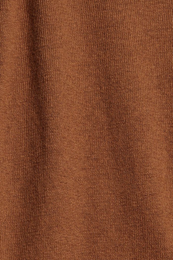 V-neck jumper containing organic cotton, TOFFEE, detail image number 4