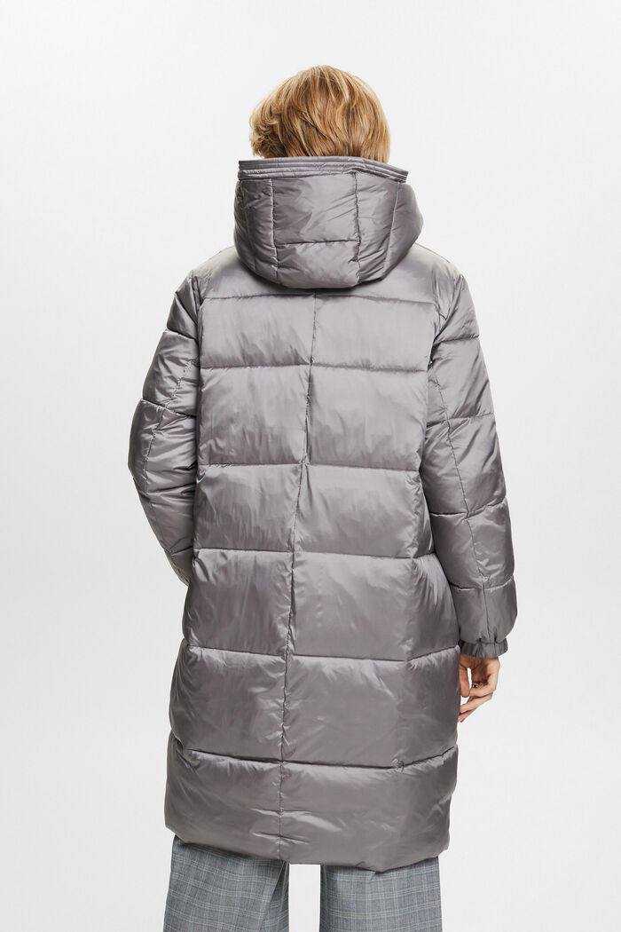 Puffer Coat With Detachable Hood, BROWN GREY, detail image number 3