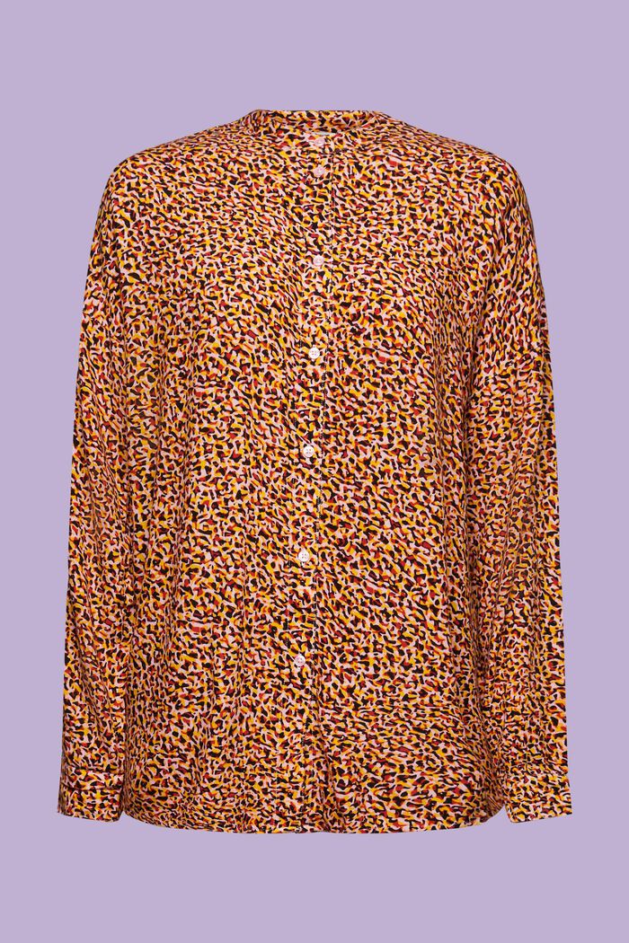 Patterned blouse, LENZING™ ECOVERO™, NEW BLACK, detail image number 6