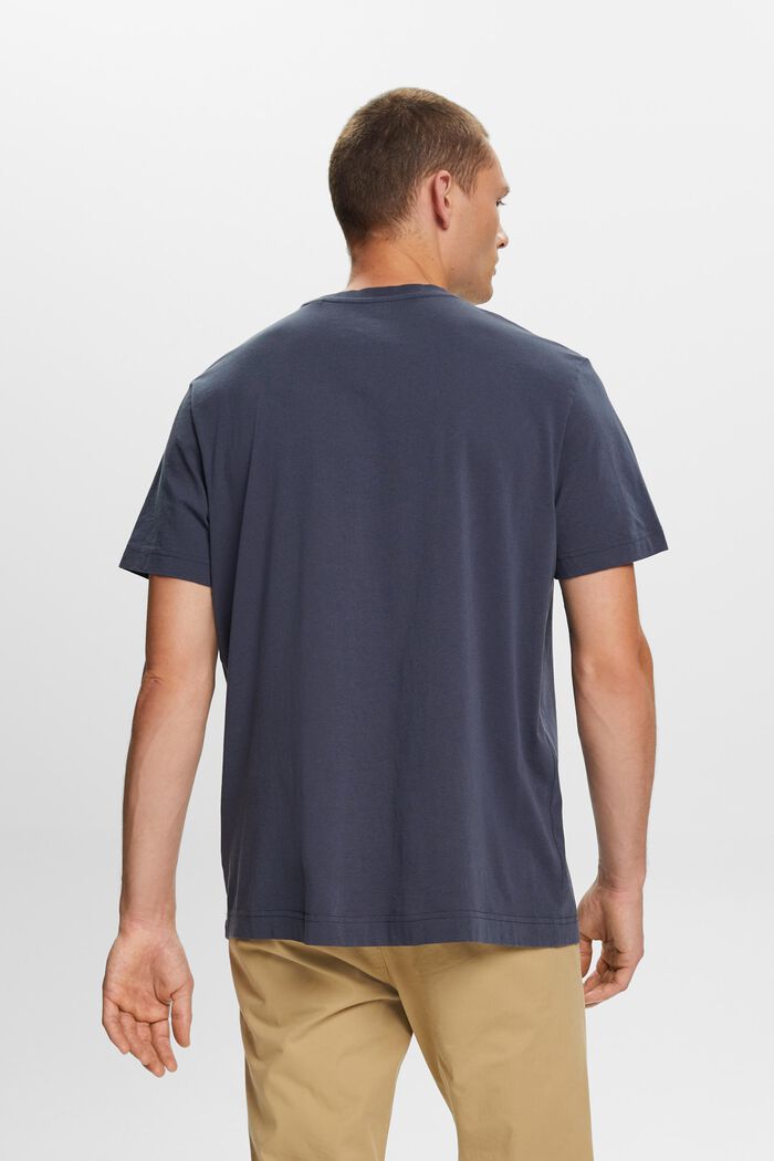 Jersey crewneck t-shirt, 100% cotton, PETROL BLUE, detail image number 3