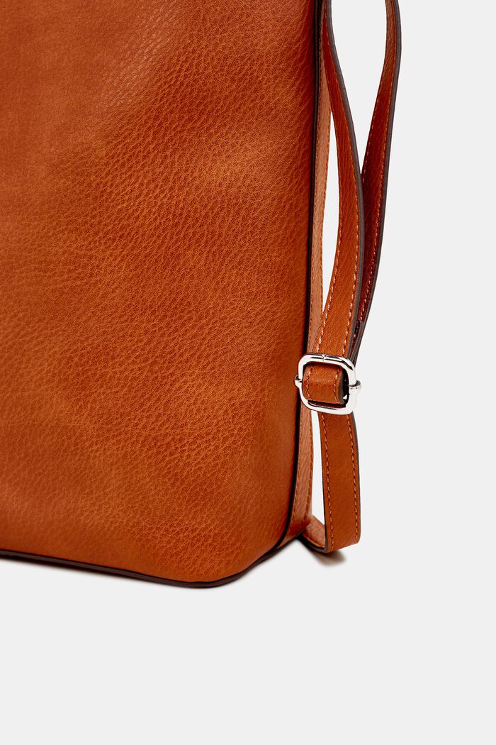Faux leather hobo bag, RUST BROWN, detail image number 2