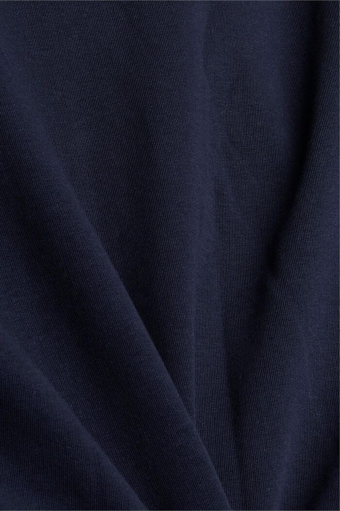 Hoodie with logo embroidery, blended cotton, NAVY BLUE, detail image number 5
