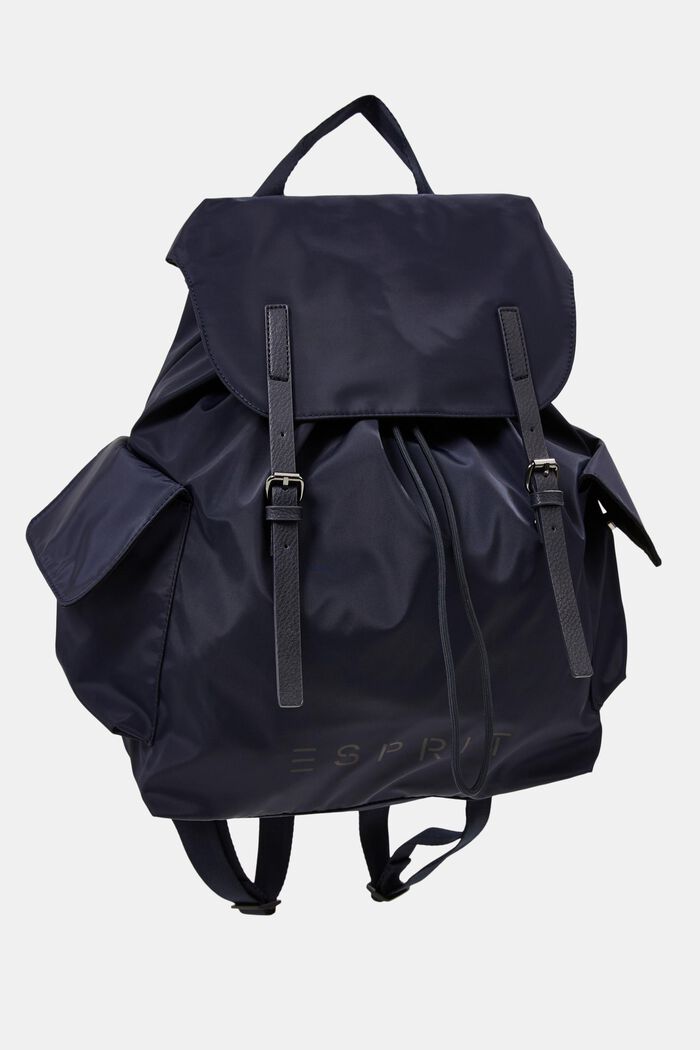 Made of recycled material: rucksack with side compartments, NAVY, detail image number 6