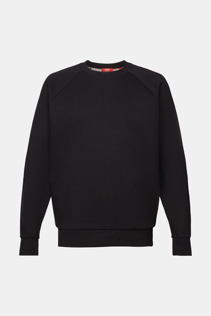 Basic sweatshirt, cotton blend, BLACK, detail image number 5