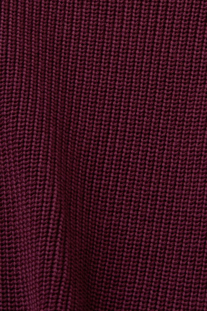 Sleeveless cardigan, 100% cotton, AUBERGINE, detail image number 5