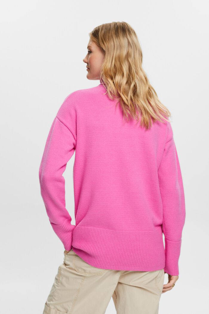 Turtleneck Sweater, PINK FUCHSIA, detail image number 4