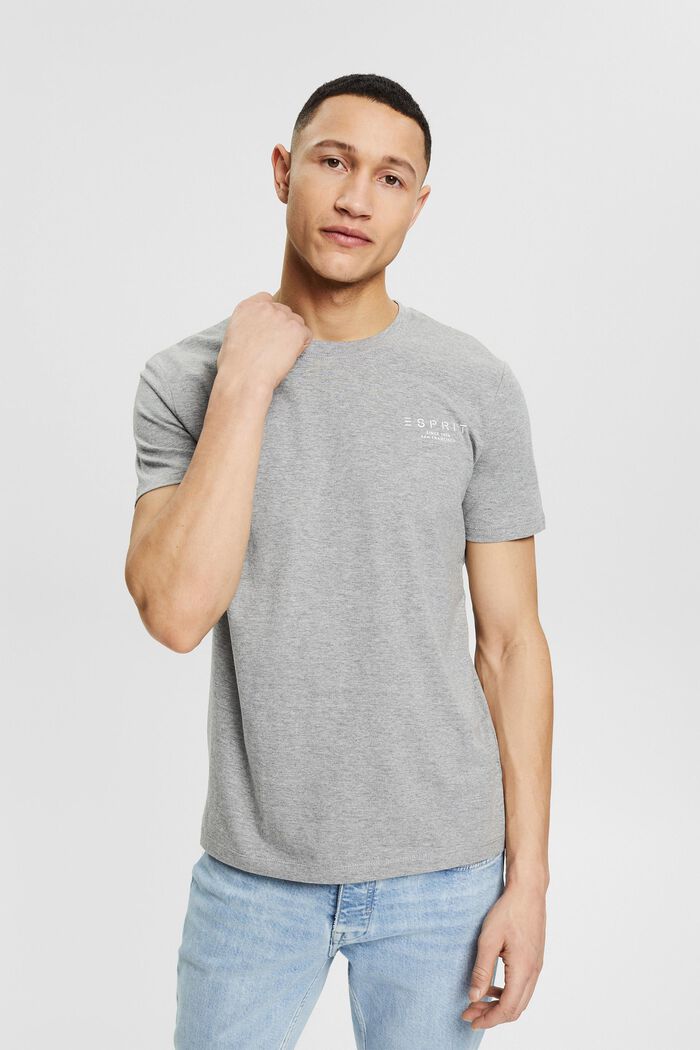 Jersey T-shirt with a logo print, LENZING™ ECOVERO™