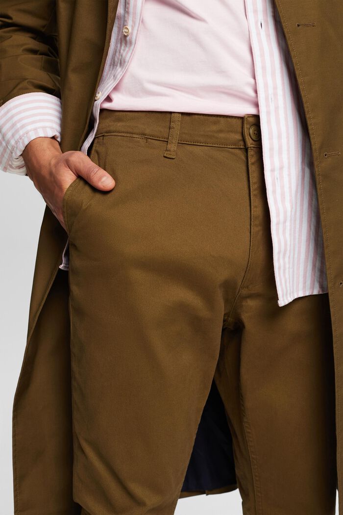 Slim-Leg Chino Pants, KHAKI GREEN, detail image number 4