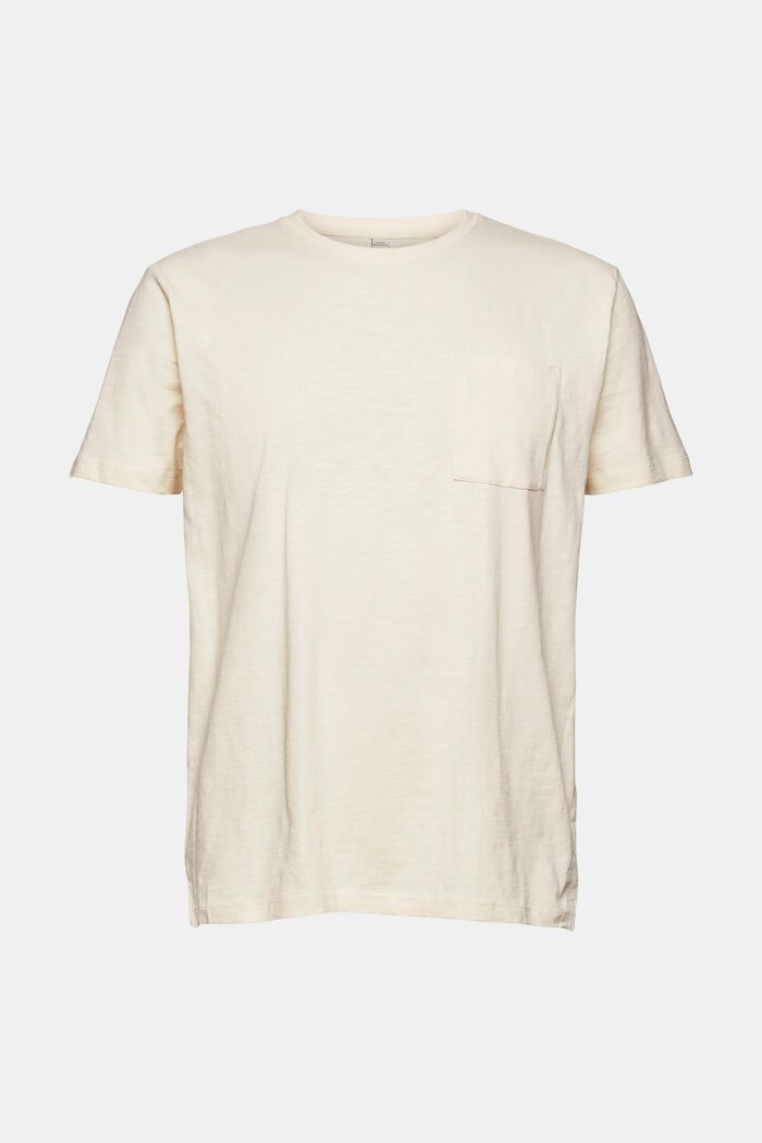 Jersey T-shirt with a breast pocket, CREAM BEIGE, detail image number 0