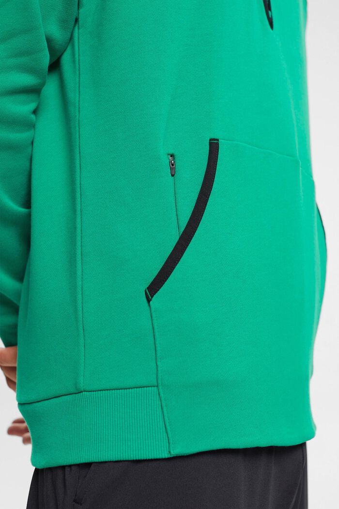 Quarter zip hoodie, GREEN, detail image number 4