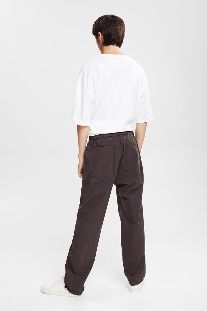 Trousers with an elasticated waistband, BLACK, detail image number 3