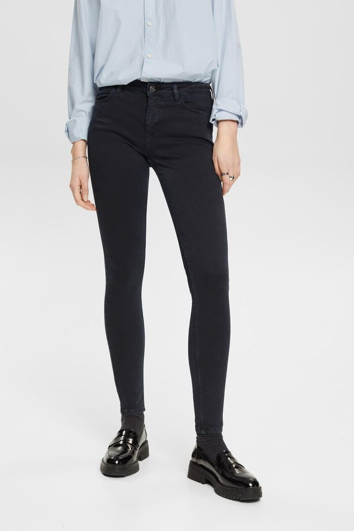 Mid-rise skinny jeans, BLACK, detail image number 0