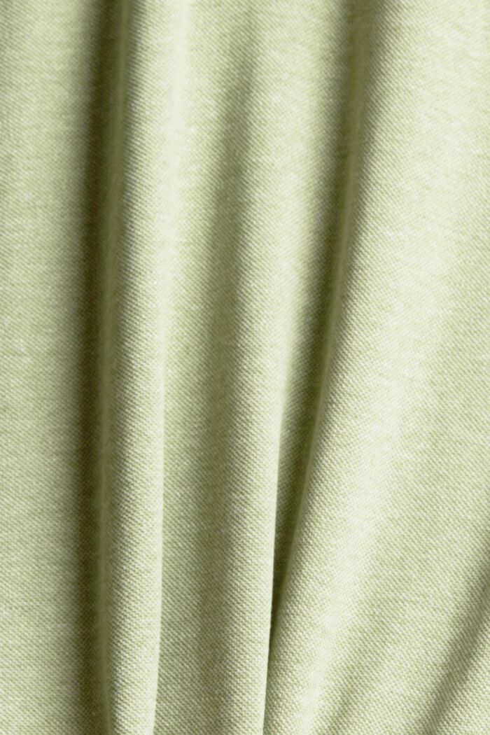 Polo shirt in an organic cotton blend, LEAF GREEN, detail image number 4