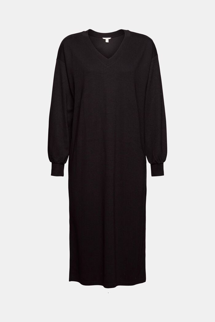 Loungewear dress, LENZING™ ECOVERO™, BLACK, detail image number 6