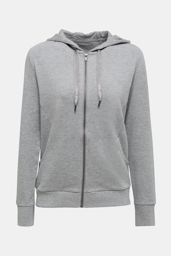 Velvety hoodie with organic cotton, MEDIUM GREY, detail image number 0