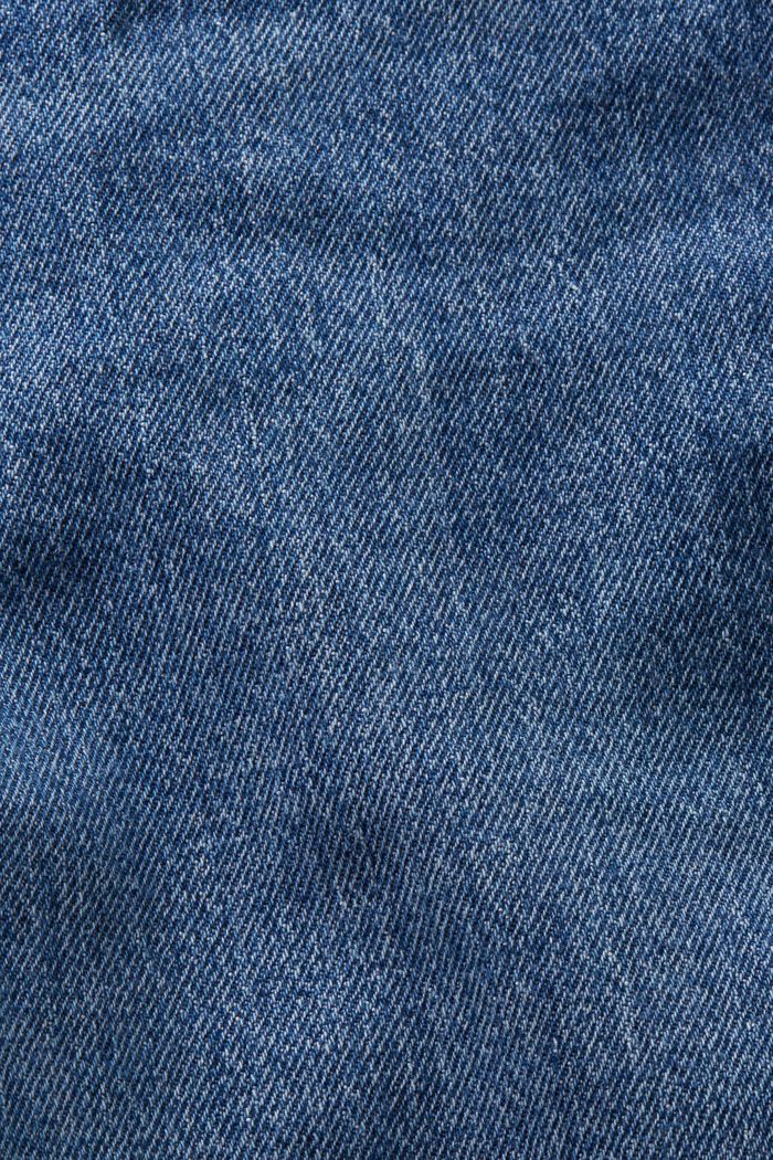 Super high-rise jeans with frayed hem, BLUE DARK WASHED, detail image number 5