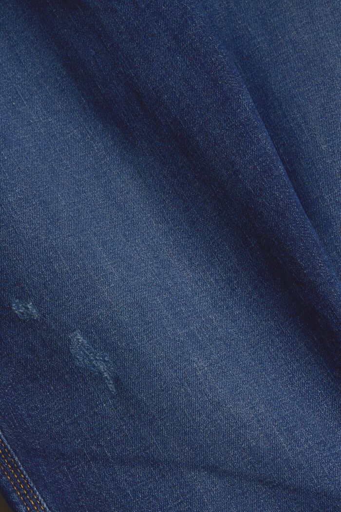Distressed jeans made of organic cotton, BLUE LIGHT WASHED, detail image number 4