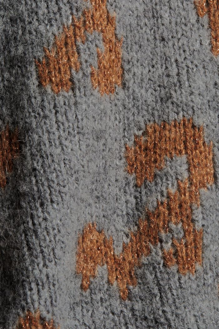 Wool/alpaca blend: jacquard jumper, CARAMEL, detail image number 4