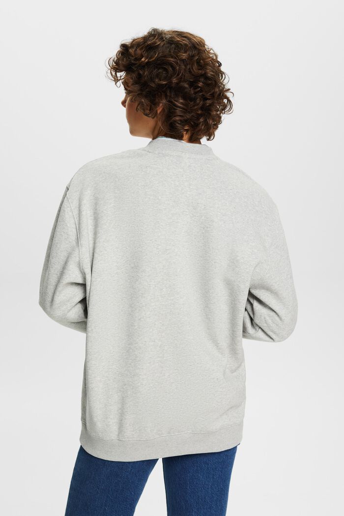 Cotton Blend Pullover Sweatshirt, LIGHT GREY, detail image number 3