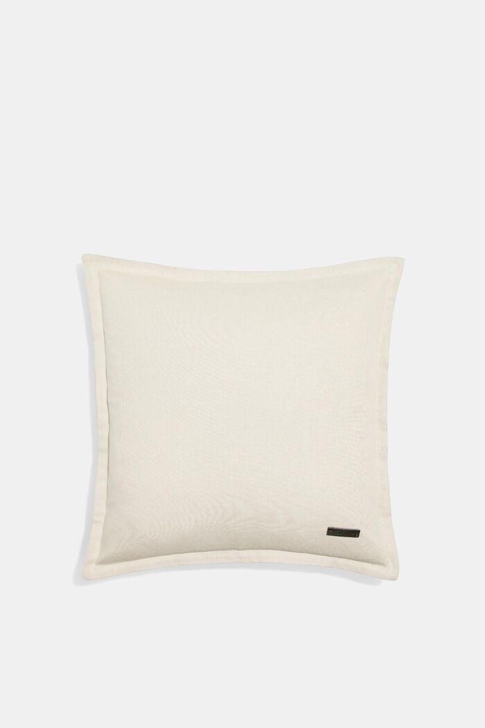 Bi-colour cushion cover made of 100% cotton, BEIGE, detail image number 0