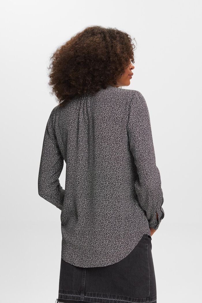 Patterned blouse, LENZING™ ECOVERO™, BLACK, detail image number 3