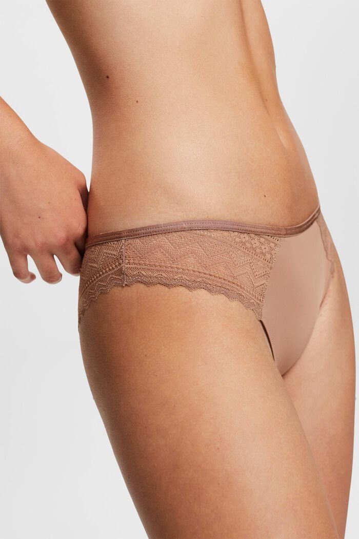 Graphic Lace Brazilian Hipster Briefs, BEIGE, detail image number 2