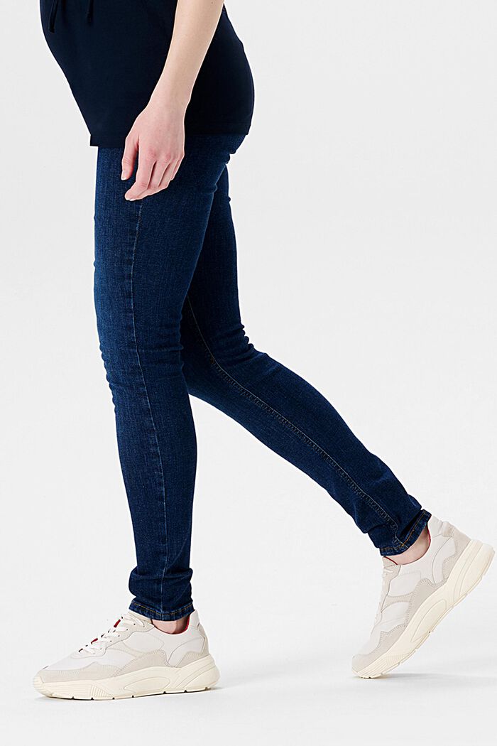 Skinny fit jeans with over-the-bump waistband, DARK WASHED, detail image number 2