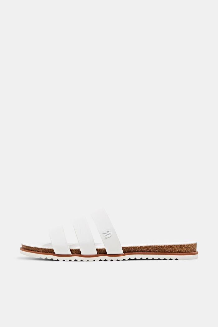 Faux leather slip-ons, WHITE, detail image number 0