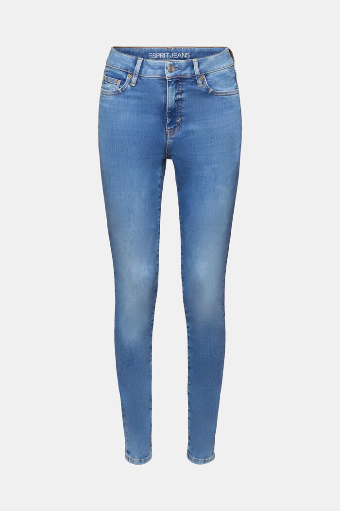 High-Rise Skinny Jeans, BLUE LIGHT WASHED, detail image number 6