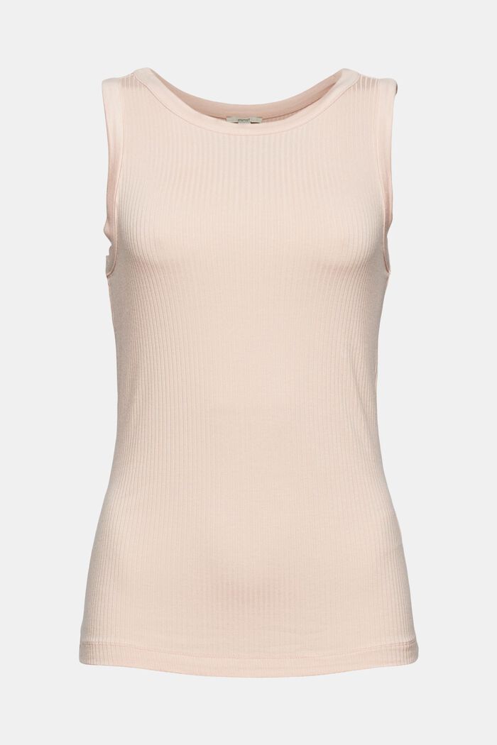 Ribbed tank top made of LENZING™ ECOVERO™, NUDE, detail image number 2