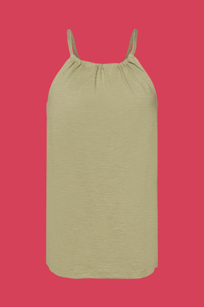 Jersey camisole top, 100% cotton, LIGHT KHAKI, detail image number 7