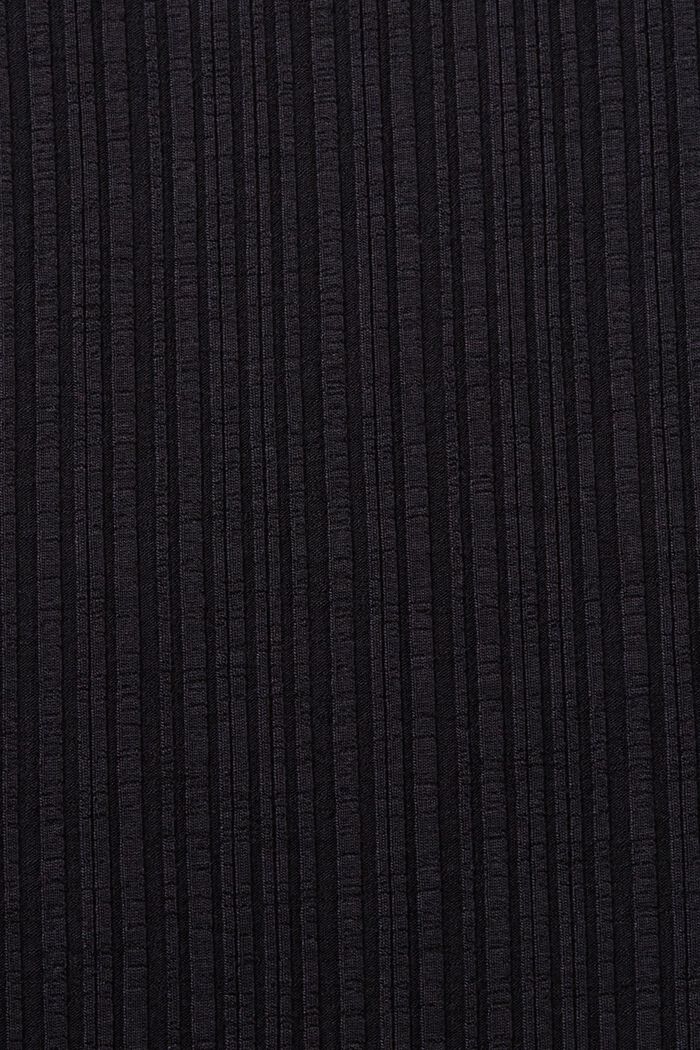 Rib knit midi dress, BLACK, detail image number 4