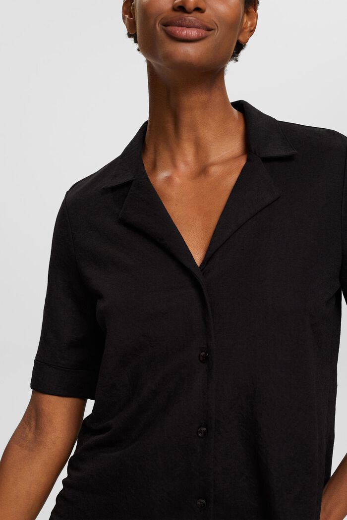Shirt blouse, BLACK, detail image number 3