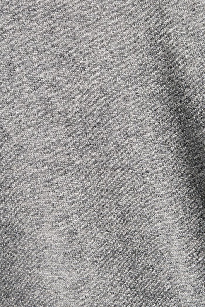 Cashmere blend: cardigan with a tie-around belt, MEDIUM GREY, detail image number 4