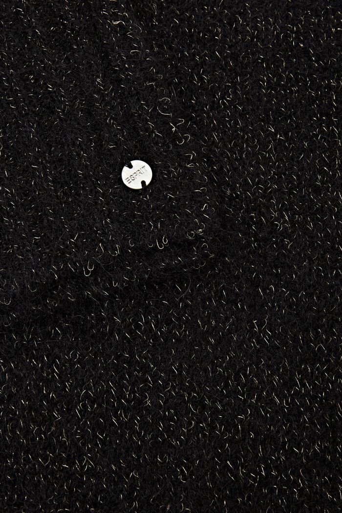 Mohair-Wool Blend Scarf, BLACK, detail image number 1