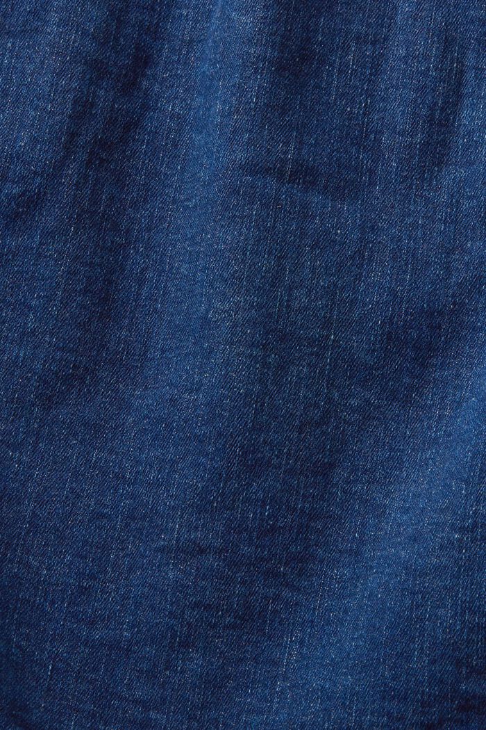 Denim jacket in a vintage look, in organic cotton, BLUE DARK WASHED, detail image number 5