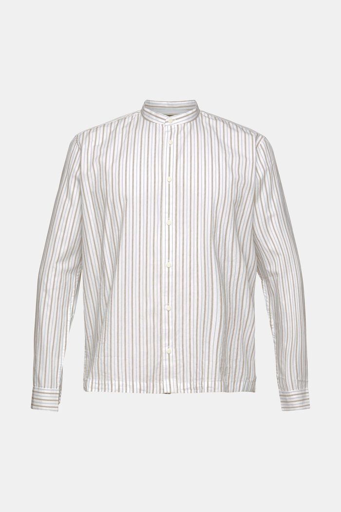 Shirt with striped pattern, WHITE, overview