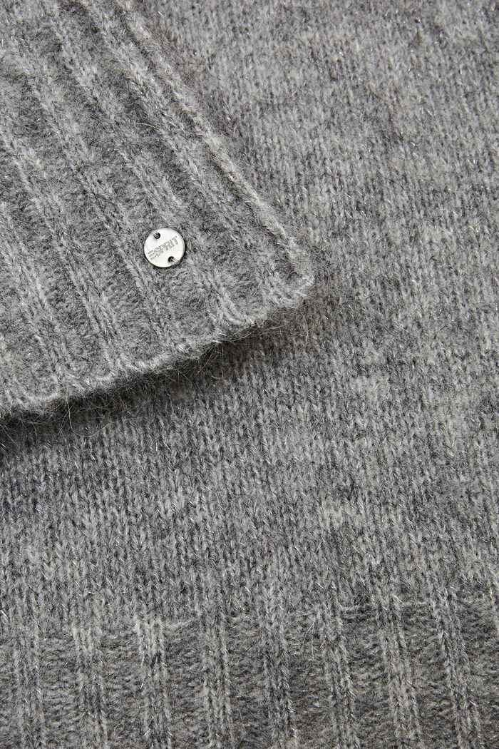 Mohair-Wool Blend Scarf, GREY, detail image number 1