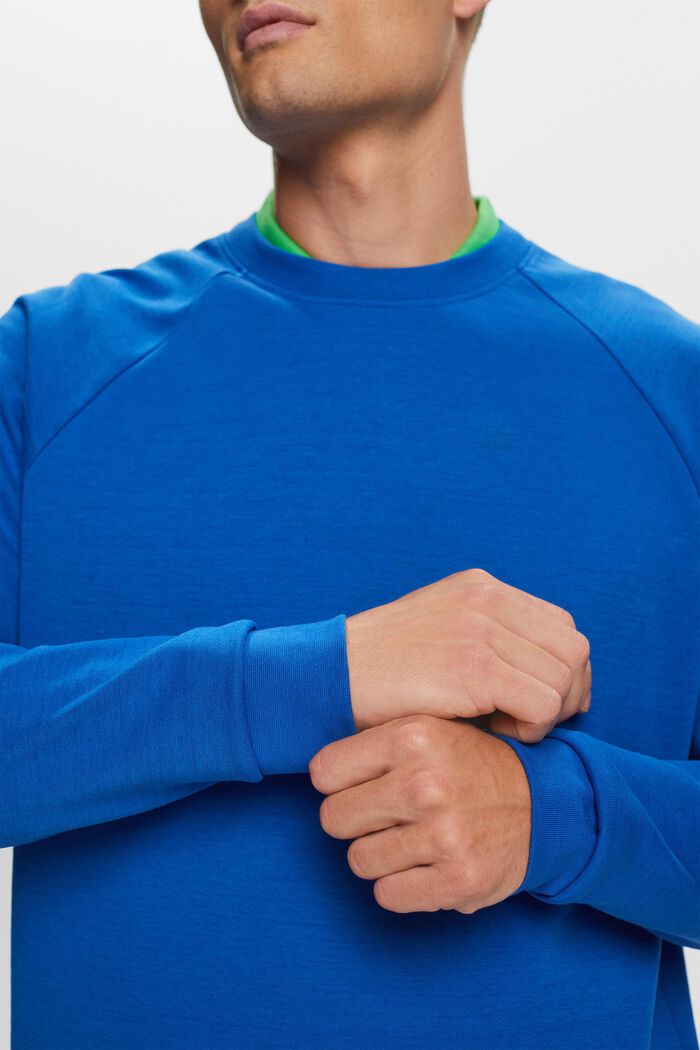 Basic sweatshirt, cotton blend, BRIGHT BLUE, detail image number 2